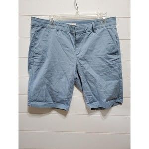 NWOT Loft womens size 10 cotton spandex blend 10" shorts turquoise like color